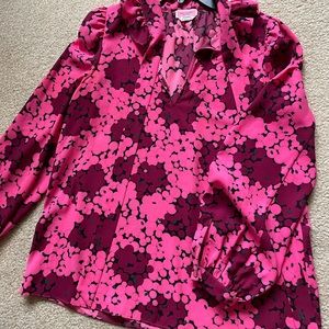 KATE SPADE BUBBLE DOT TIE NECK TOP